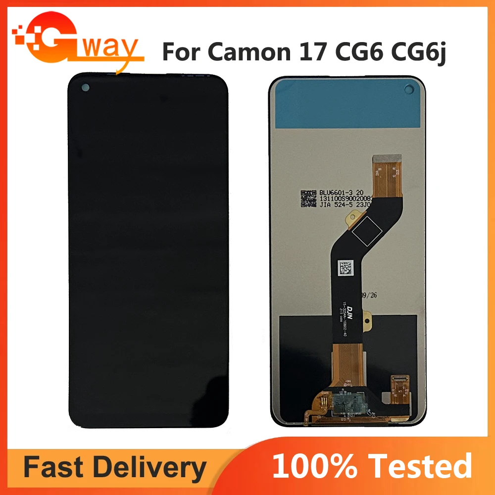 

Tested 6.6" For Tecno Camon 17 LCD CG6j LCD Display Touch Screen Assembly Camon17 CG6 LCD Dispaly Touch Digitizer Replacement