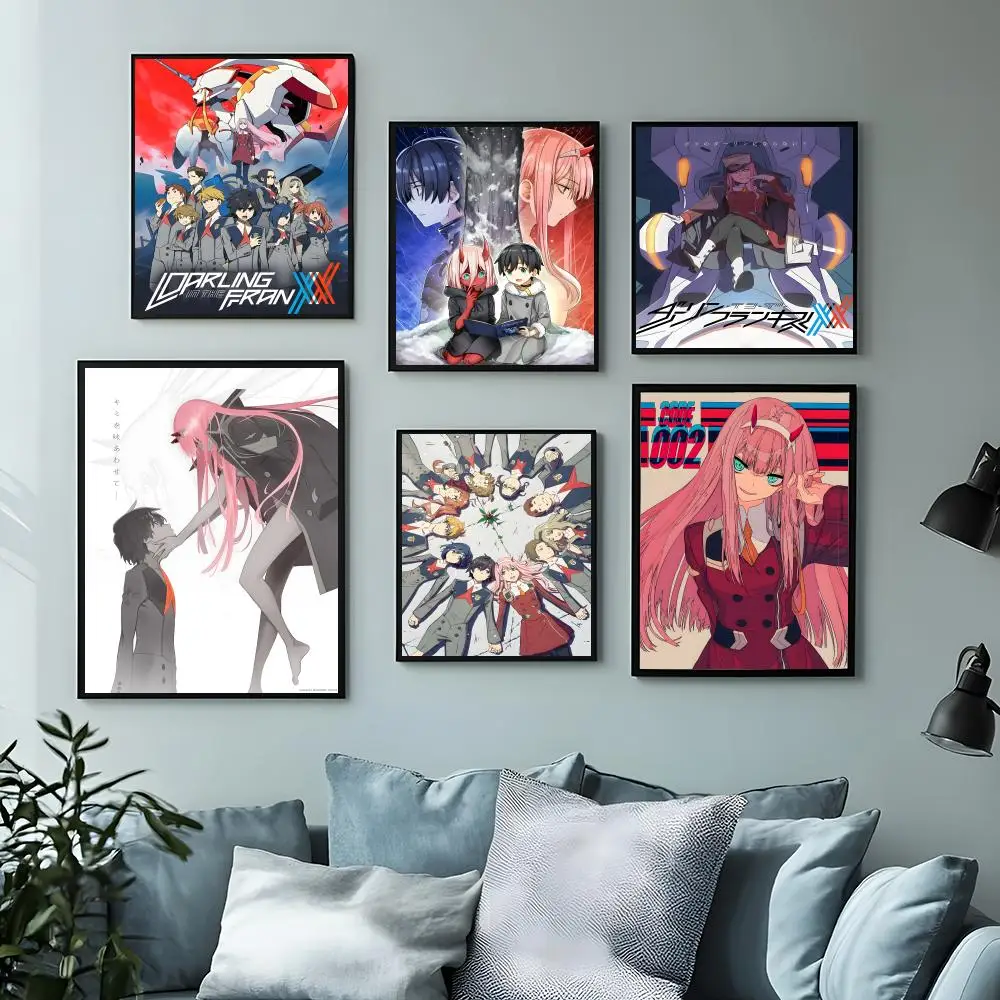 ملصق أنيمي D-DARLING الشهير في F-FRANXX متعدد الاستخدامات عالي الدقة مقاوم للماء جدار الفن ديكور ذاتي اللصق لأي مساحة هدية مثالية #3