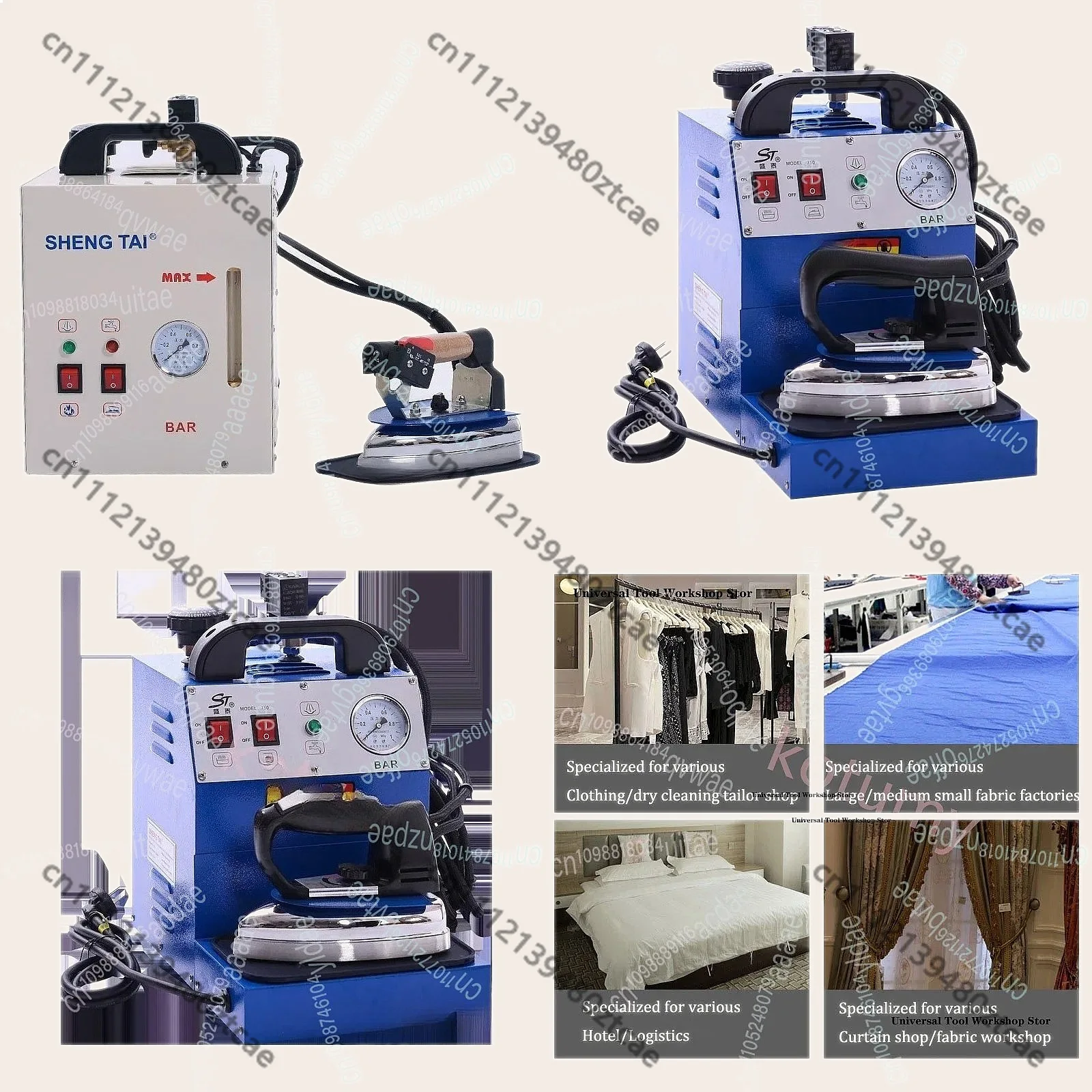 High Power Steam Pressure Electric Iron Hanging Type Industrial Ironing Machine for Clothing Curtain