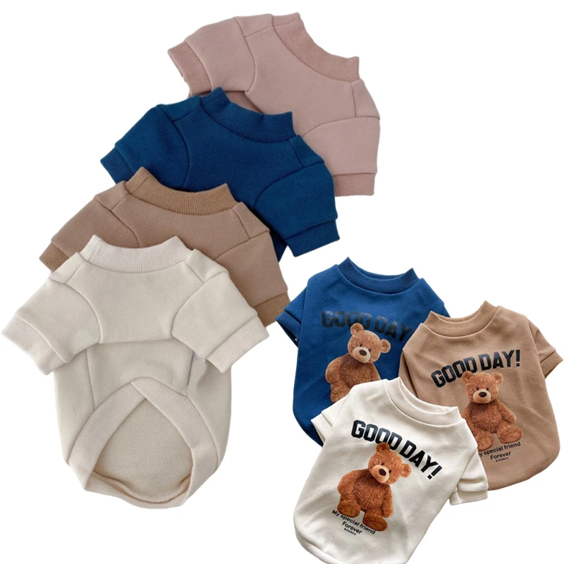 Ropa para perros pequeños y medianos, chaleco con patrón de oso bonito para mascotas, gatos, caniche, Yorkshire, Chihuahua, Schnauzer