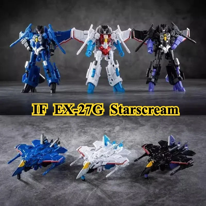 متوفر في المخزون مصنع الحديد التحول إذا EX-27G EX27G الجناح الحرس Starscream Thundercracker Skywarp عمل الشكل روبوت هدية لعبة