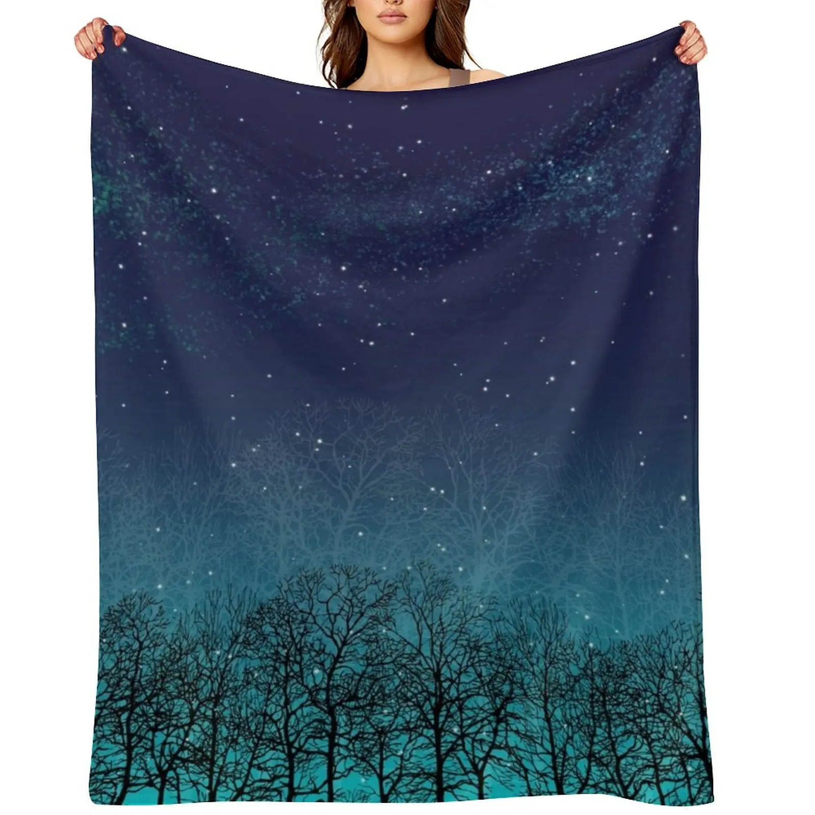 

Blue Night Throw Blanket christmas decoration Polar Fashion Sofas Weighted Blankets