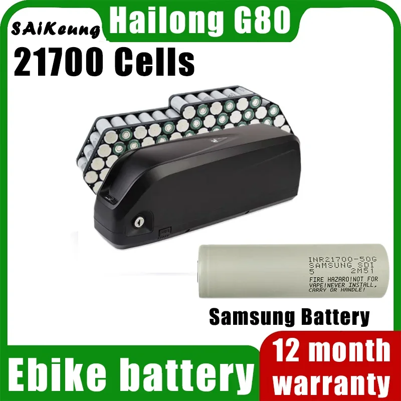 Electronic Ebike Battery Hailong Battery 2000W High Power Cycling 21700 48V 20ah 30ah 35ah 40ah 50ah 60ah Lithium Battery Pack