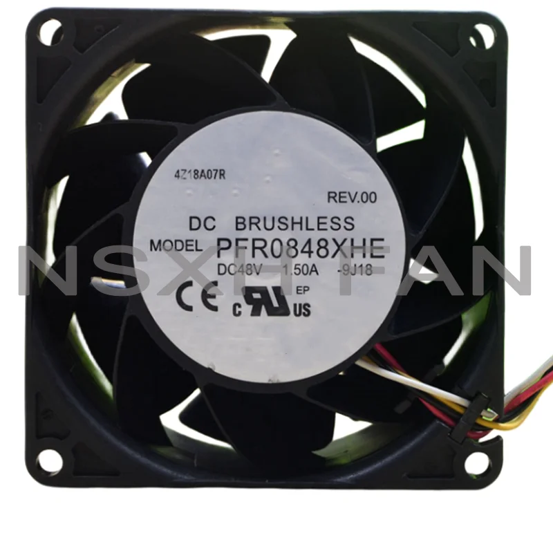 Оригинальный вентилятор 8038 PFR0848XHE DC48V 1.50A 4 провода 8 см