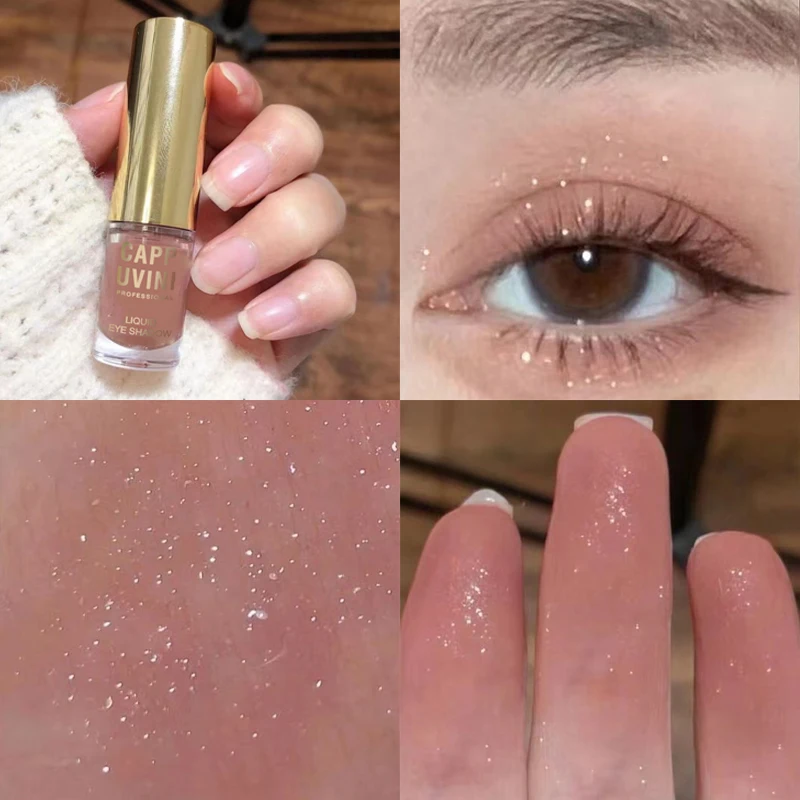 ヌードマットリキッドアイシャドウクリーム長持ちグレーピンク光沢のあるアイシャドウシマーグリッターミルクブラウンアイピグメントメイクアップコスメティック