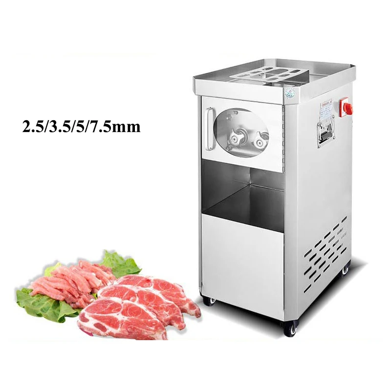 

Meat Slicer Commercial Fresh Meat Slicing 2200W Shredding Dicing Detachable Blade Electric Meat Cutting Machine