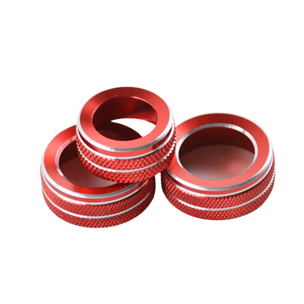 

Part Knob Cover Circle 2014-2019 8V Air Conditioning Aluminum Alloy Button Car For A3 Red Switch Trim Easy Clean