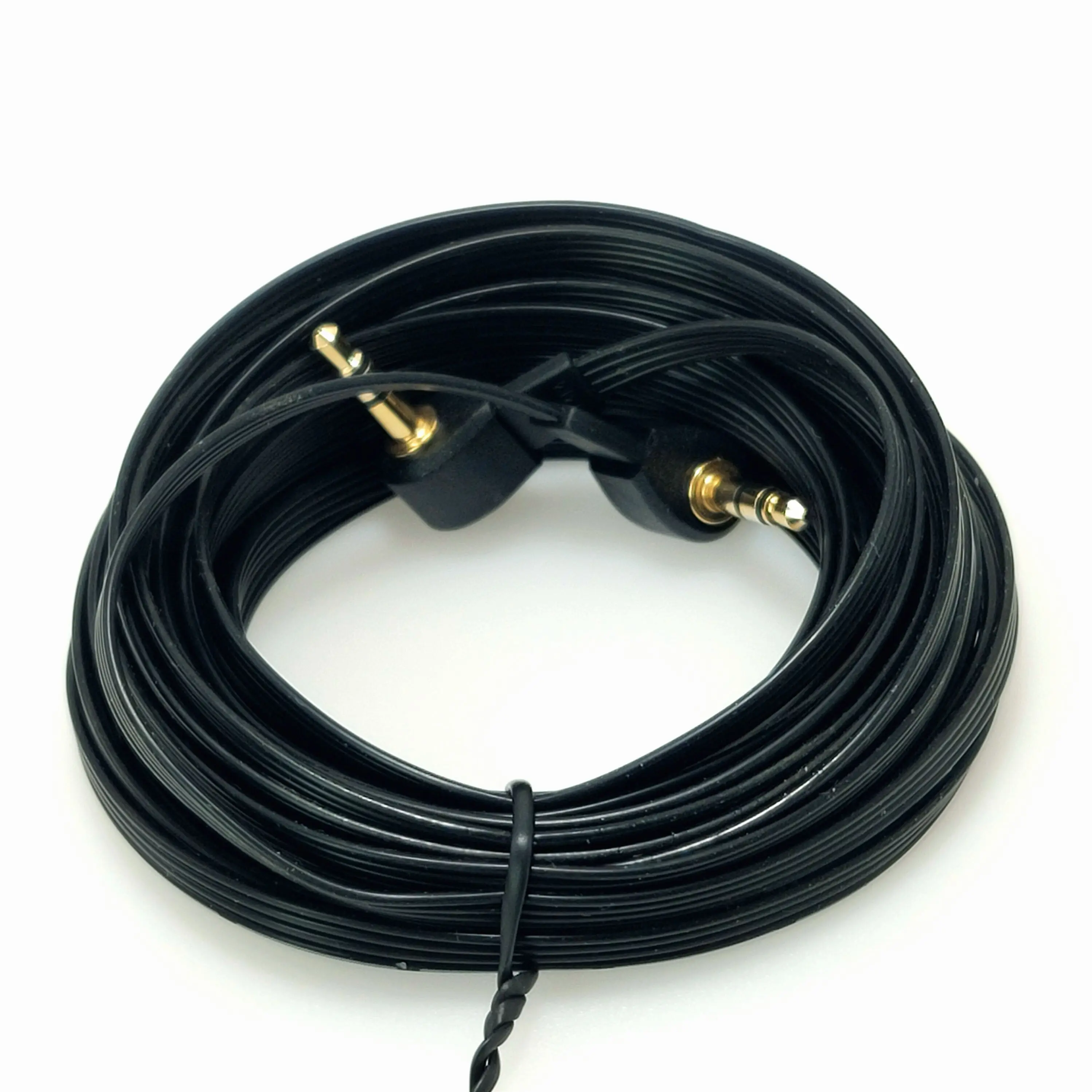 Enchufe de ángulo recto a macho, conector Jack de Audio estéreo, auxiliar de 3 polos, chapado en oro, 90 grados, 3,5mm, 10cm, 20CM