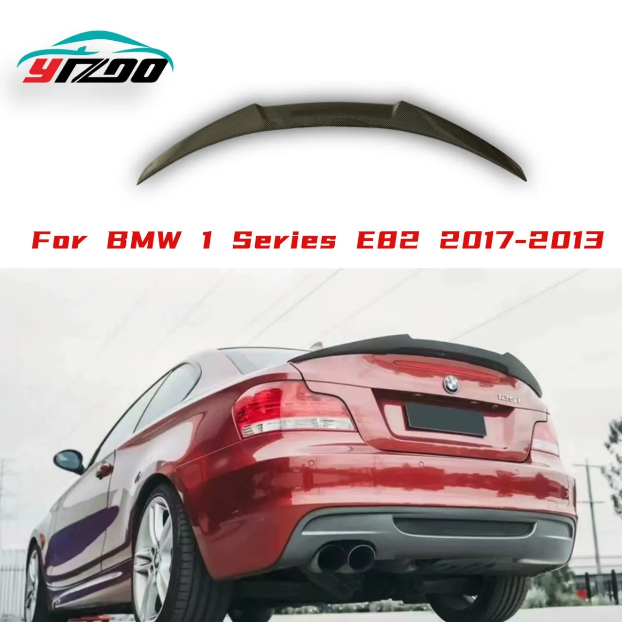 

For BMW 1 Series 2007-2013 E82 Carbon Fiber Spoiler M4 Style Factory Direct Car Body Kit