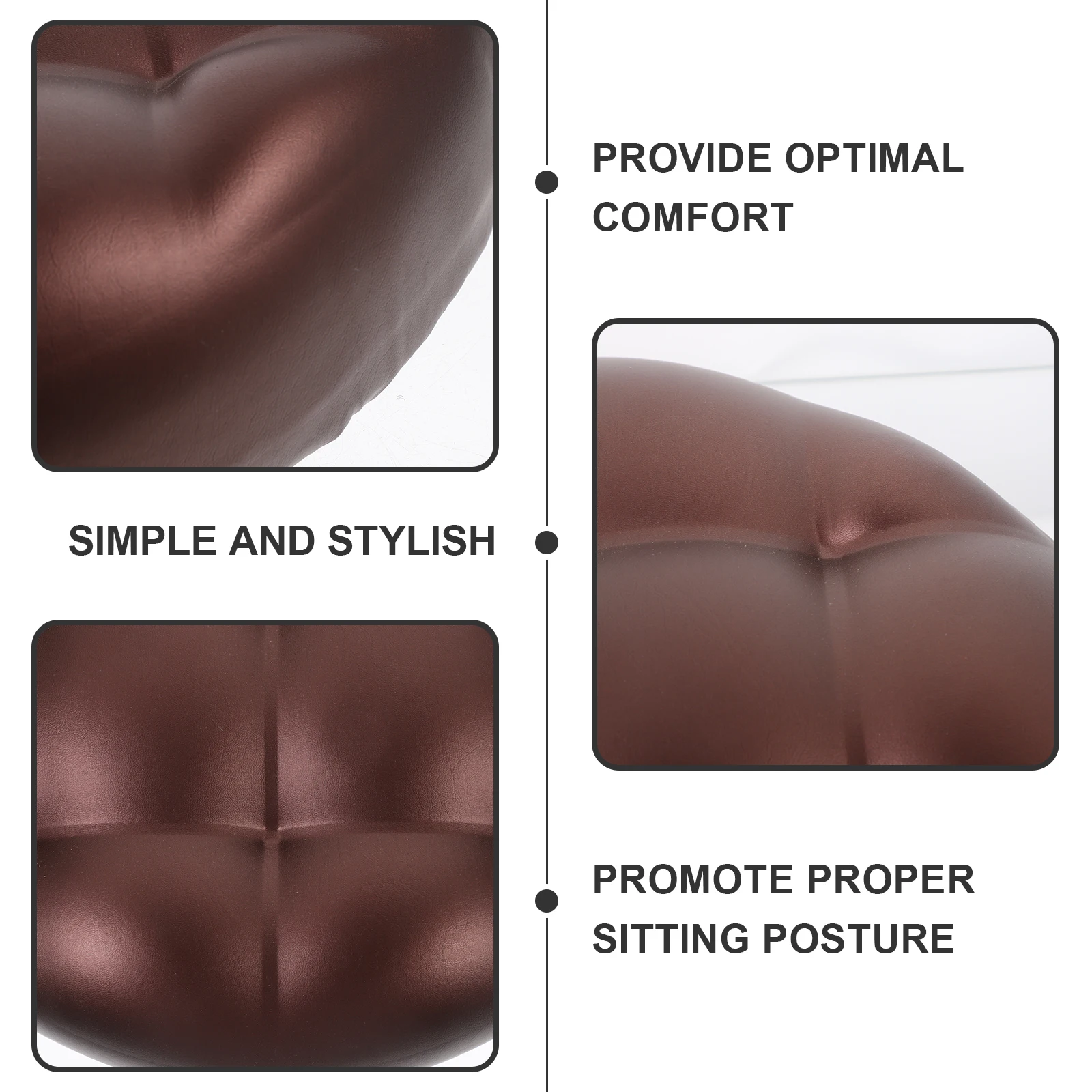 

1pc Pu Round Stool Cushion Padded Chair Replacement Surface Foam Wood Materials Home Office Use Bar Stool Seat Replacement Seat