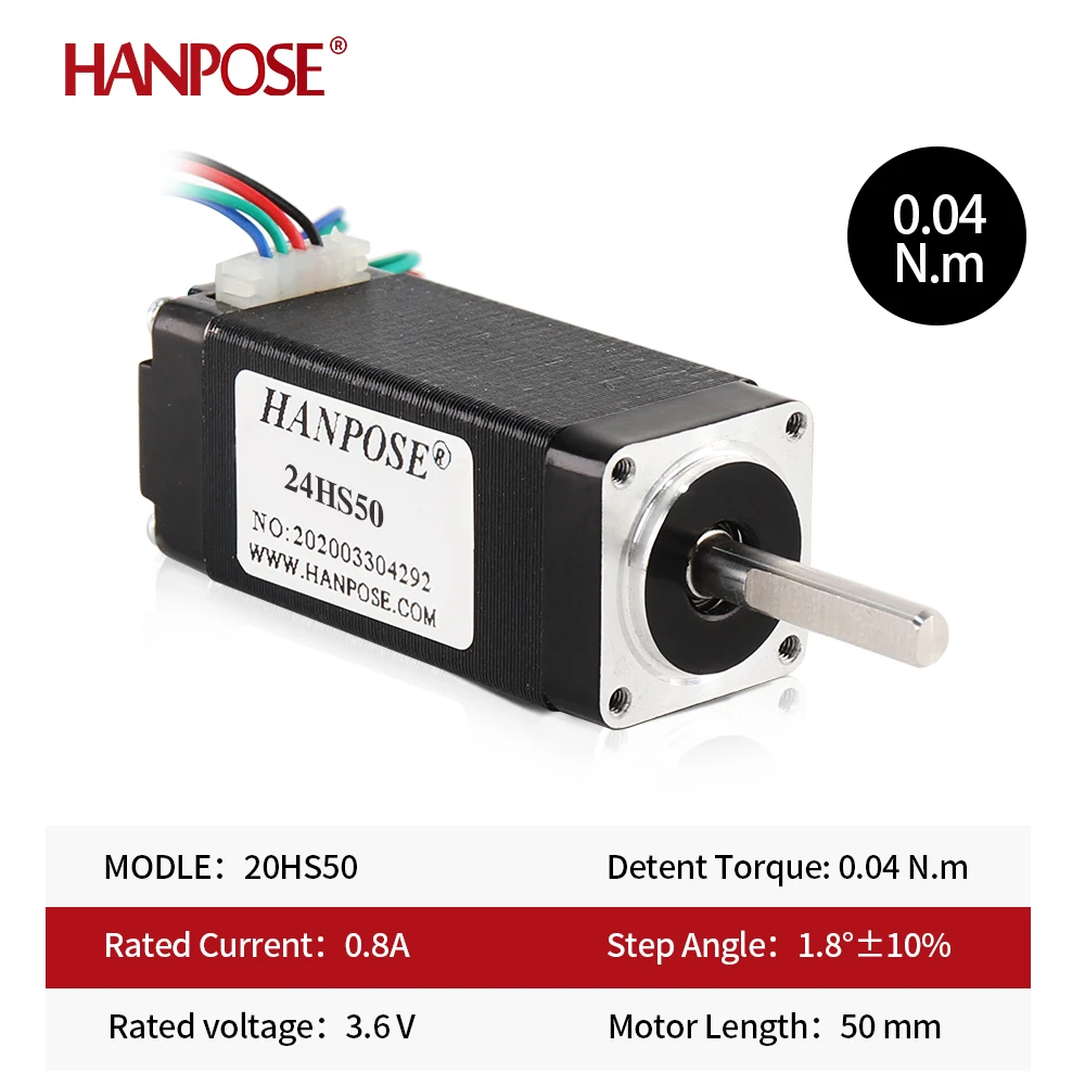 For 3D Printer Monitor Equipment mini Nema8  Stepper motor  motor 50mm 0.8A 40mN.m High Torque  20 Series Motor