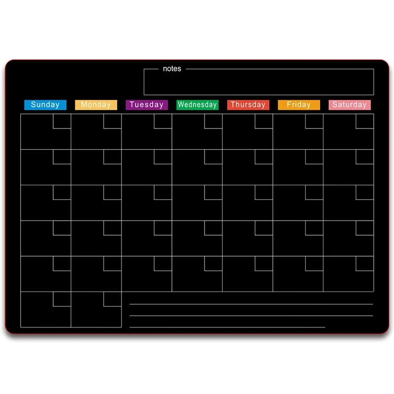 7 teile/satz magnetischer Trocken lösch kalender Kühlschrank magnet 17 "x 11.8" monatlicher Tafel kalender für Kühlschrank küchen planer