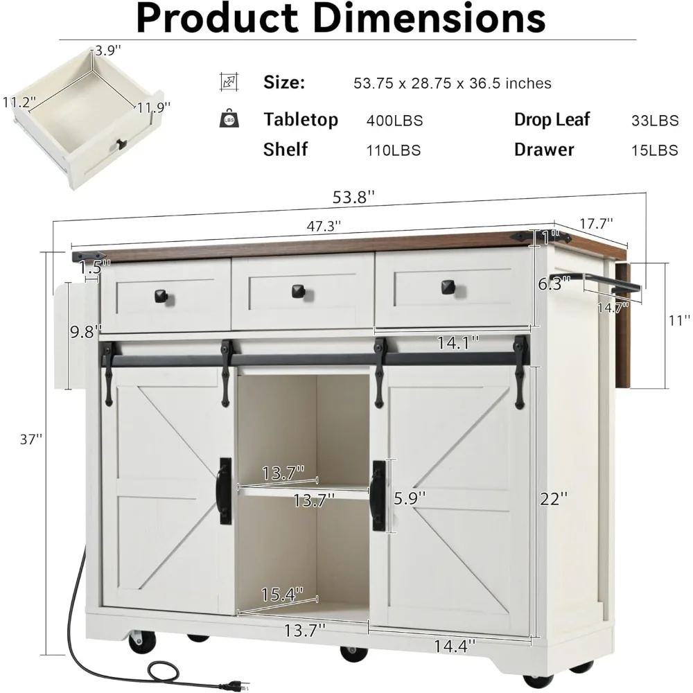 Thumbnail 2 - #2 Latest Rolling Kitchen Islands Offers
