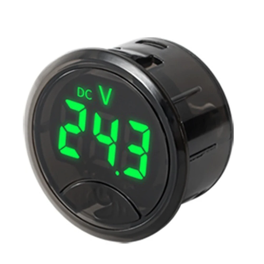 As Shown In The Figure Battery Voltmeter LED Display Meter 3-Digit LED Display Adjustable Lower Limit Convenient Power Control