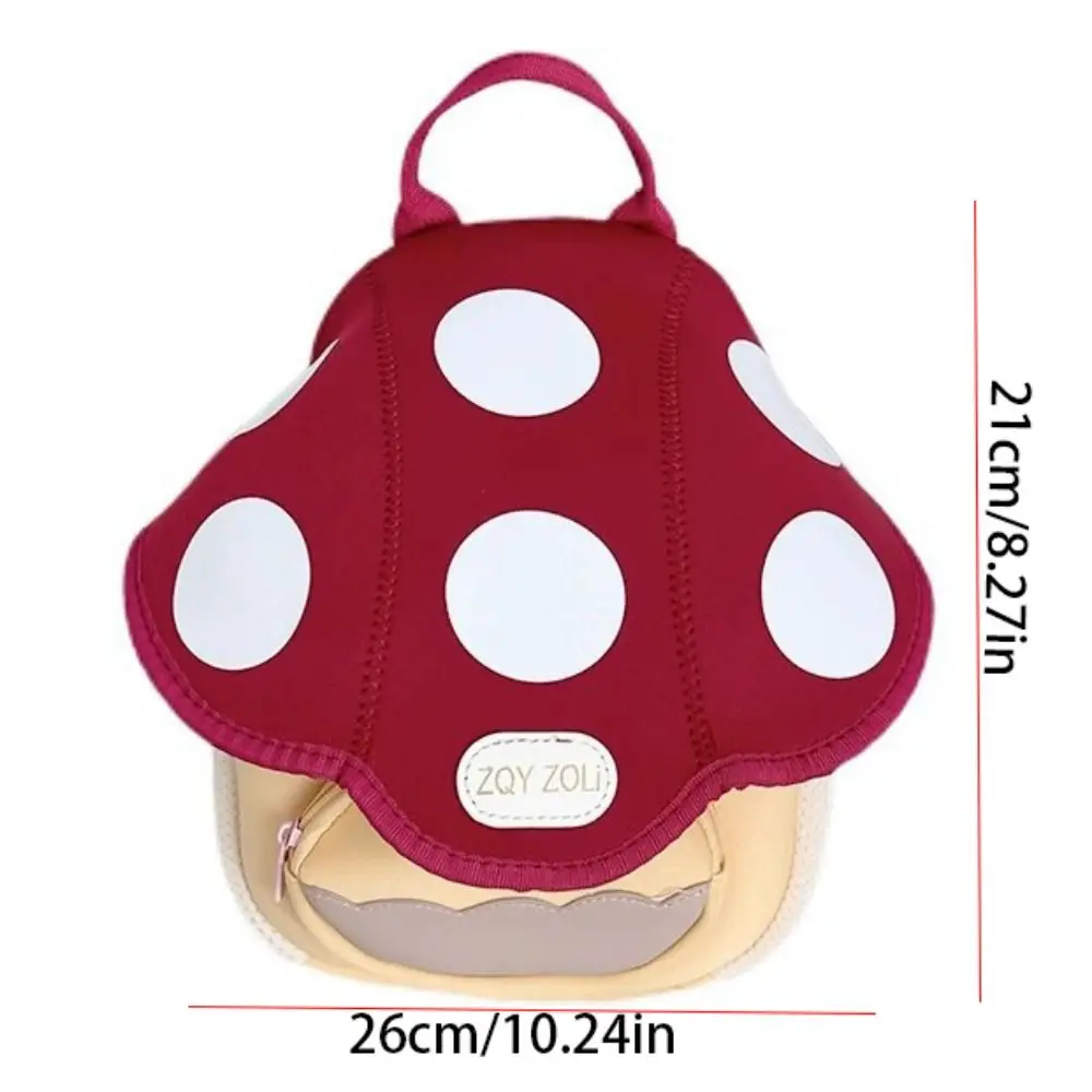 Double Shoulder Mushroom Backpack Large Capacity Schoolbag Kindergarten Backpack Korean Style Cartoon Student School Bag Toddler