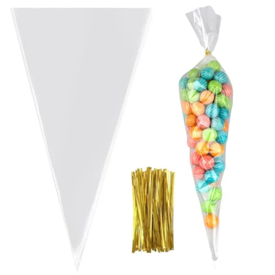 100Pcs Cone Celloph…