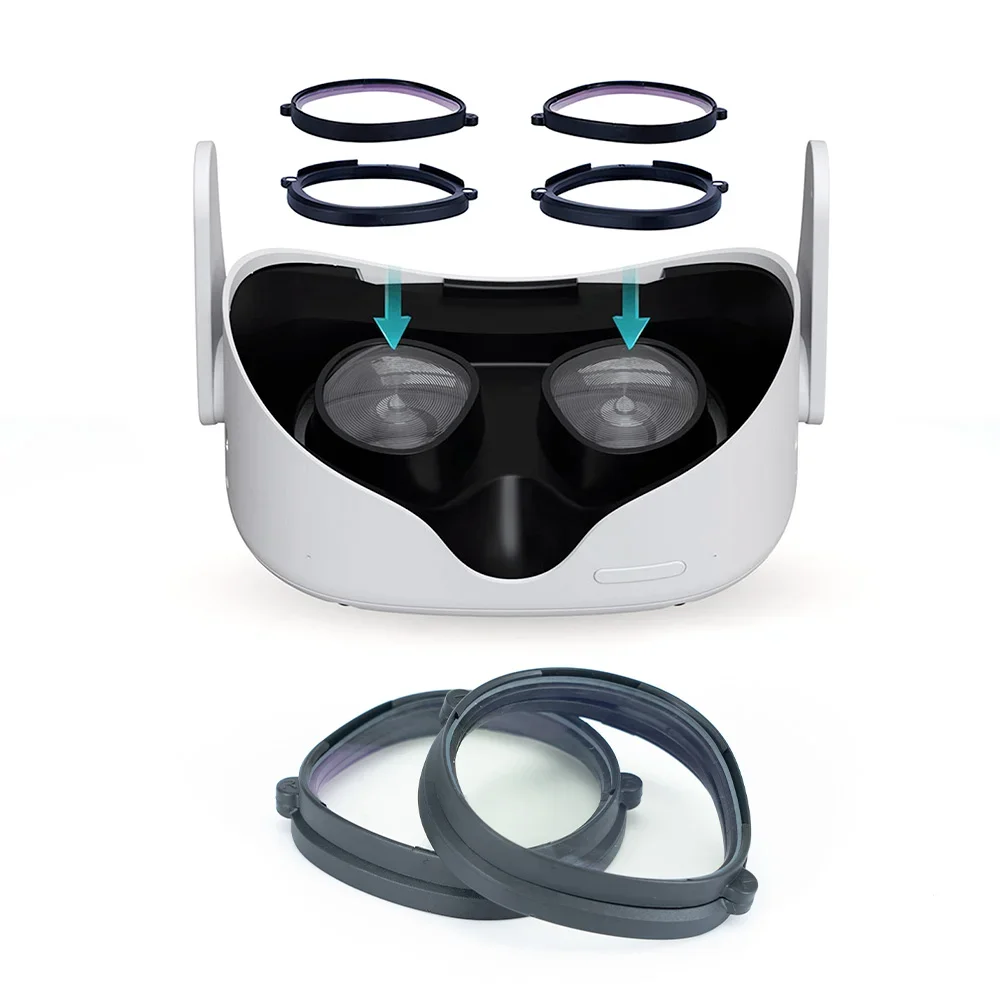 Myopia Lens for Oculus Quest 2 Glasses Anti Blue Magnetic Eyeglass Frame Quick Disassemble VR Prescription Lenses Accessories