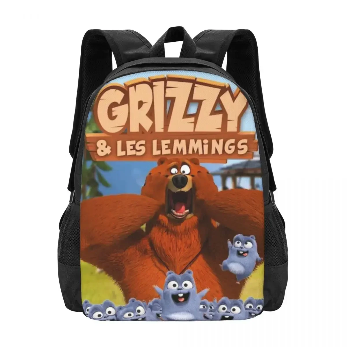 Grizzy N Lemmings Travel Laptop Backpack, Business College School Computer Bag Gift for Men & Women