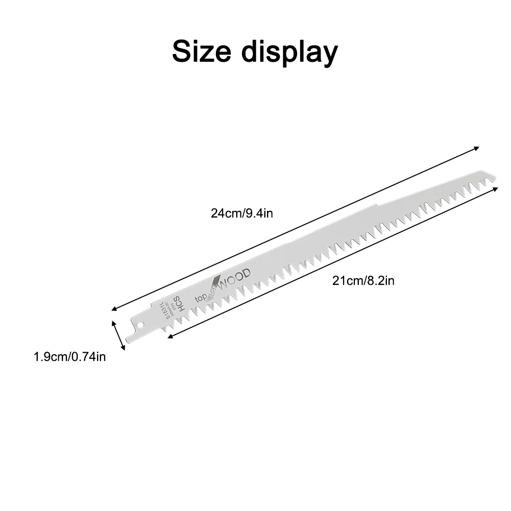 Bi-Metaal Reciprozaag Bladen 240Mm Geslepen Tanden Elektrisch Hout Snoeien Zaagbladen Voor Hout Snel Snijden Houtbewerkingsgereedschap