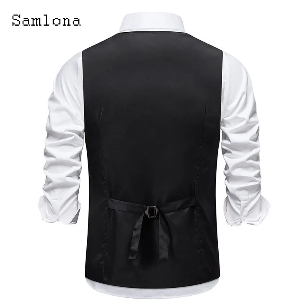 Men Elegant Formal Suits Vest Clothing 2024 Single Breasted Top Sleeveless Pocket Mens Vintage Basic Party Shirt Outerwear Homme