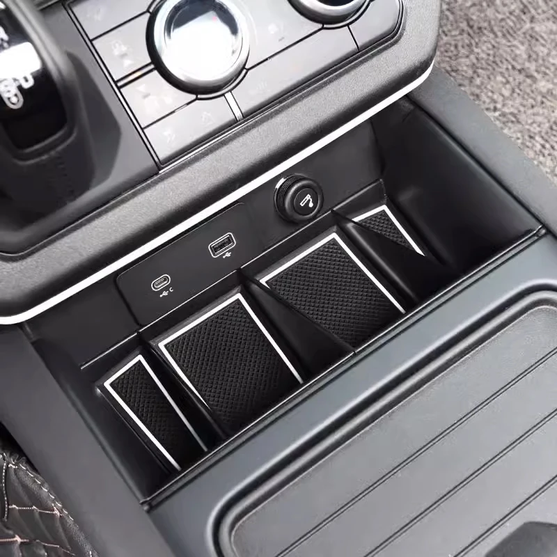 Car Center Console Armrest Storage Box Organizer Tray Car Accessories Interiors 2020-2024 For Land Rover For Defender 90 110 4