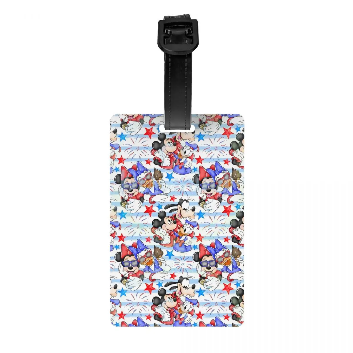 Custom M-Mouse And Friends Luggage Tag Suitcase Baggage Privacy Cover ID Label