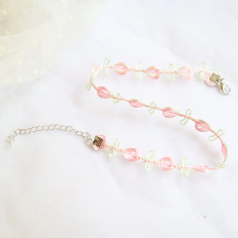 Fresh Wave Flowers Choker Fashion Clavicle Sweet Wreath Necklace Lady Jewelry Accessories Girl Gift