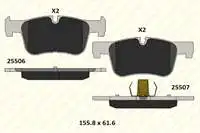 Store code: B255061825KD11 for brake BALATASI ON F20 F21 F30 F31 F32 F33 F33 F36