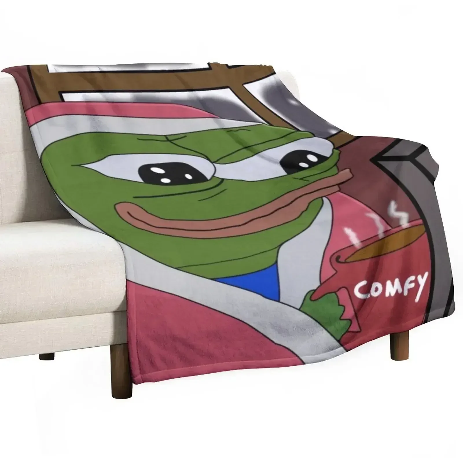 

Pepe Comfy Cozy Blanket Throw Blanket funny gift blankets ands Designers Retros Blankets