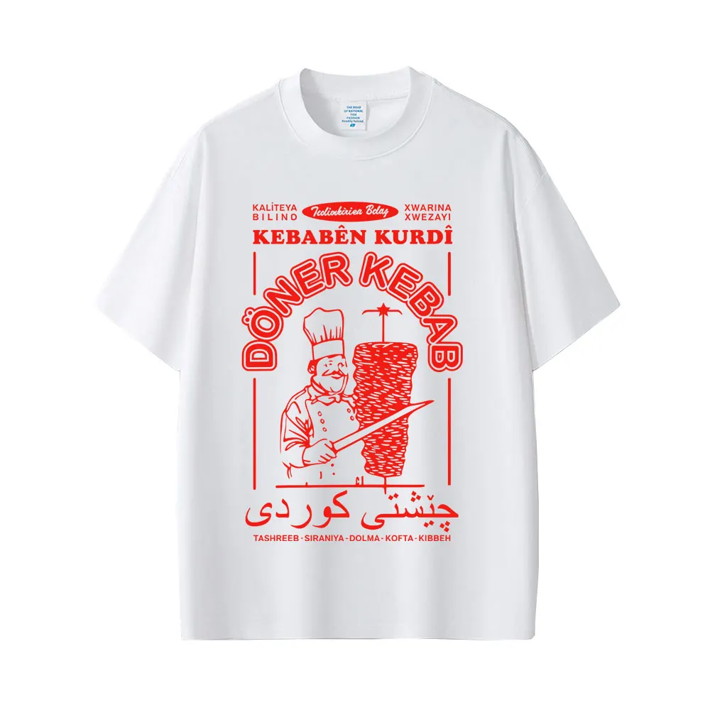 Doner Kebab Funny Meme Karl Marx Socialist T-Shirt Casual Cotton Vintage Oversized Short Sleeve Tee for Men And Women