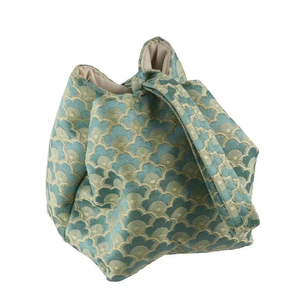 Chinese Style Teacup Drawstring Cloth Pouch Print Portable Teaware Storage Bag Breakage-proof Multifunctional