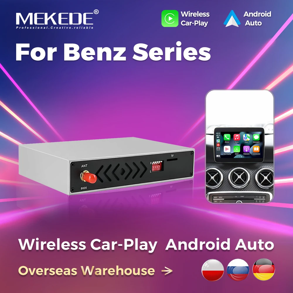 

MEKEDE Wireless Apple Carplay Android Auto Module Box For Mercedes Benz ML GL GLE GLS Class W166 Mirror Link AirPlay Video Siri
