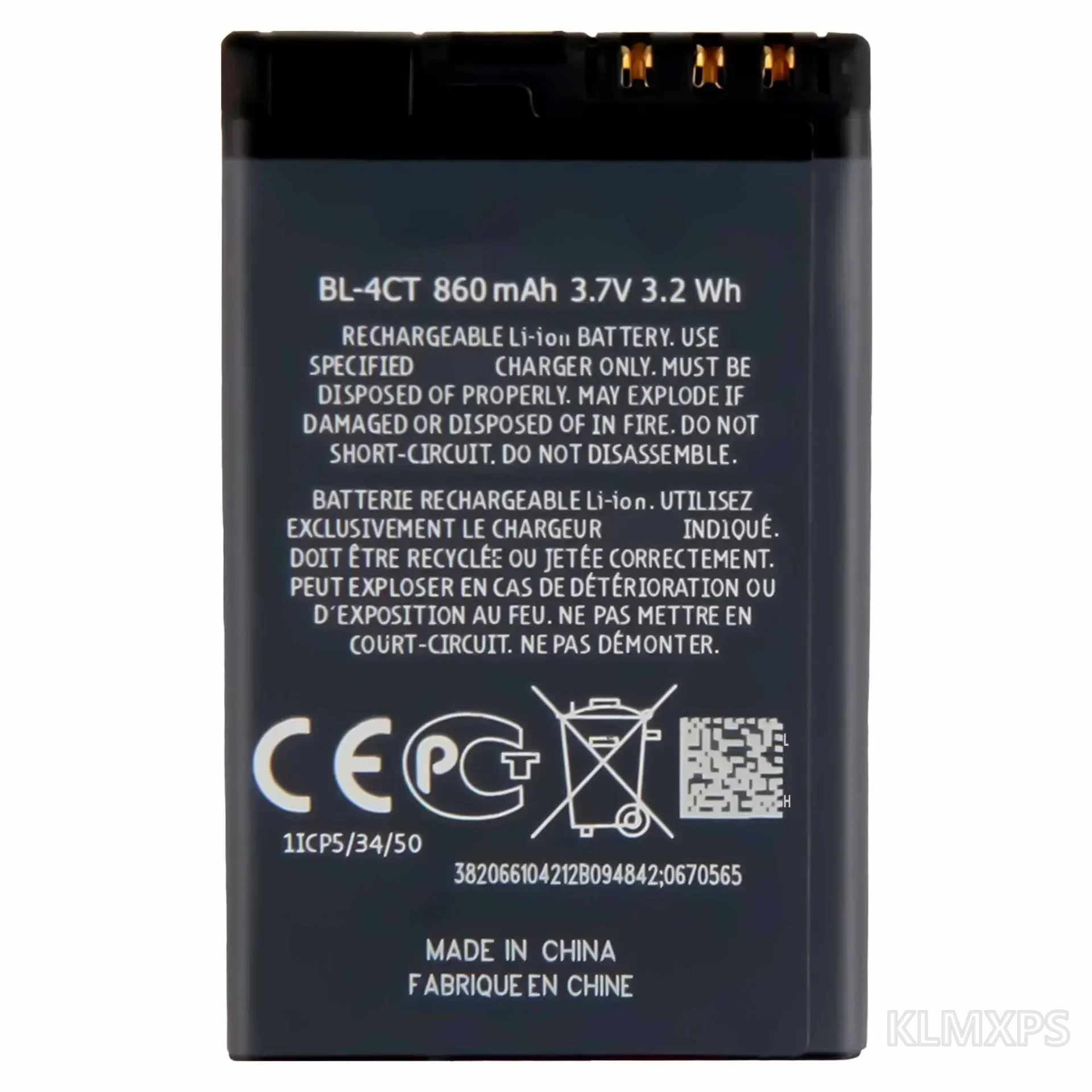 Mobile Phone Replacement Battery BL-4CT 860mAh Lithium Battery For Nokia 5310 5630 7230 X3 Repair Accessory Compatible Models