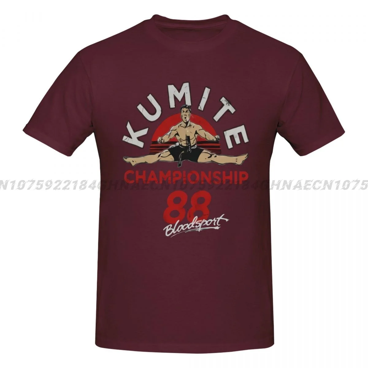 Kumite Championship Bloodsport 1988 Jean-Claude Van Damme T shirt Custom Mens Womens 2024 New Fashion Round Neck Men Tee shirt