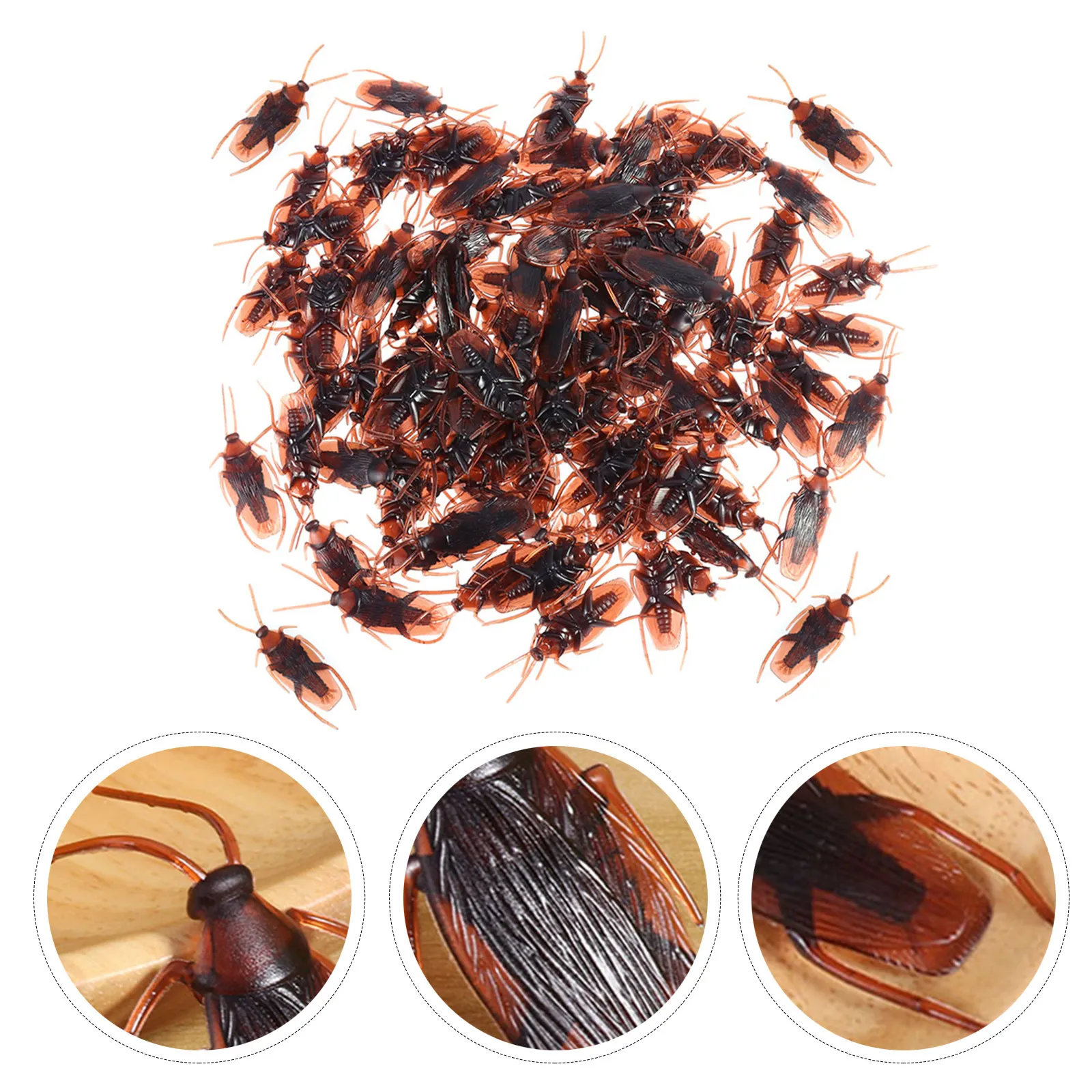 

120Pcs Fake Cockroach Scary Halloween Party Trick Game Prop Realistic Prank Decor Horror Trick Playthings Fake