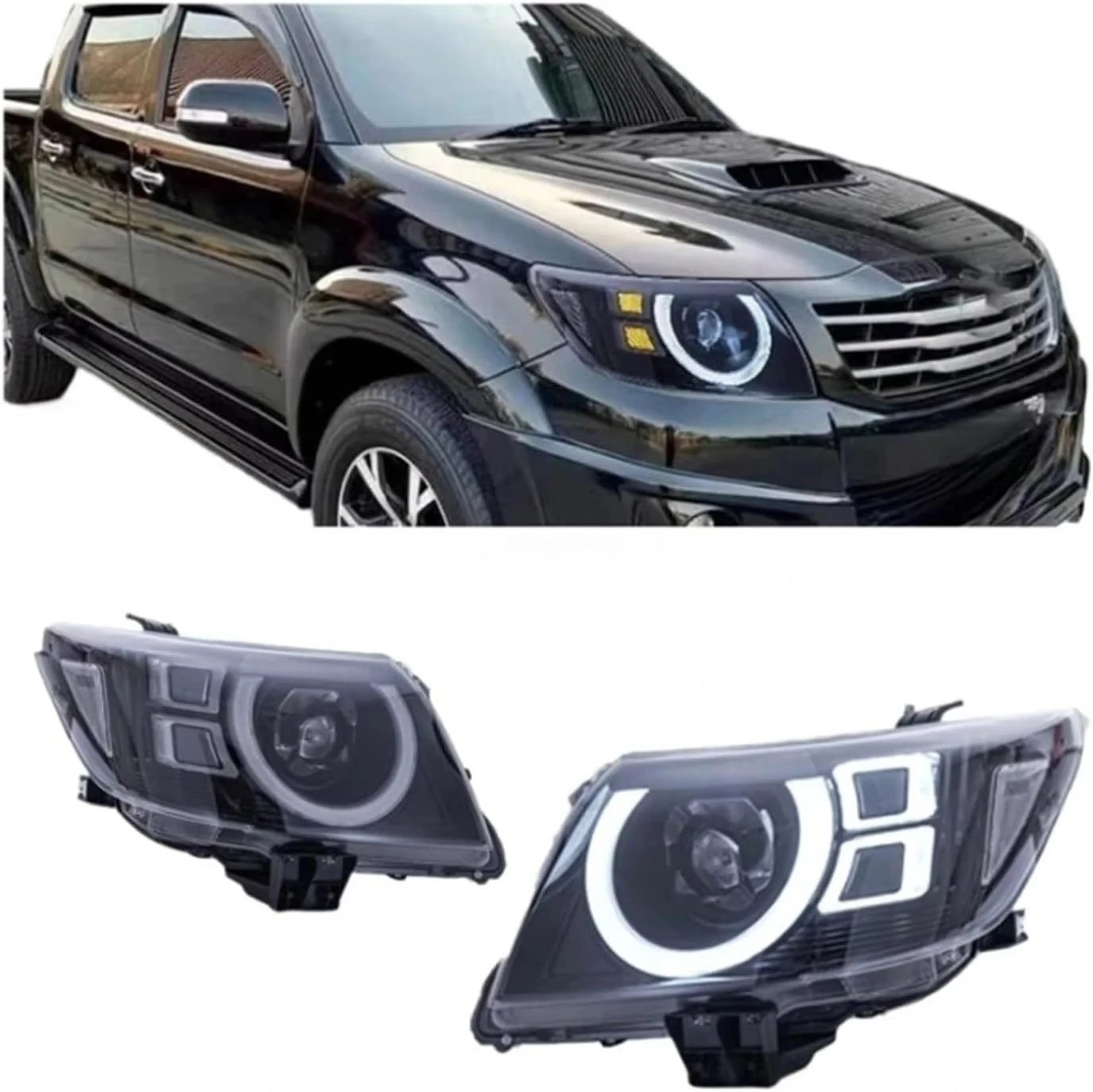 

For Toyota Hilux Vigo Headlight LED Headlights Signals Car Lights 2008-2014 Auto Accessories Daytime Running Lights