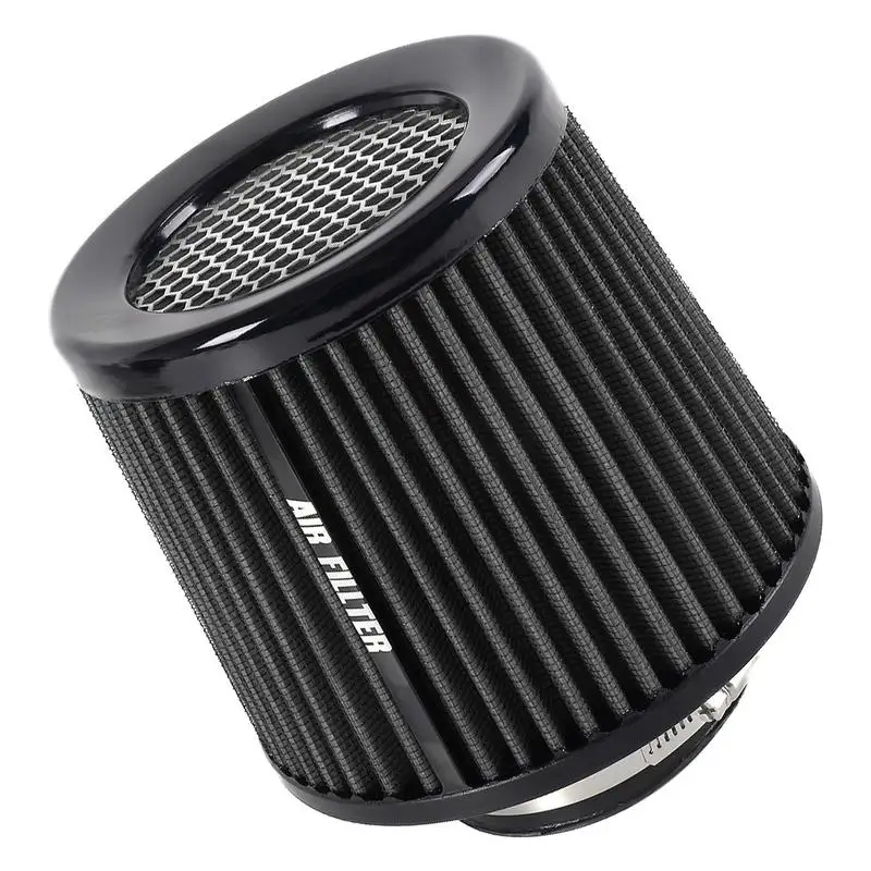 Car Dry Air Filter Vehicle Air Intake Filter 76MM High Flow Air Filter Washable Reusable Filter High Performance Filter For