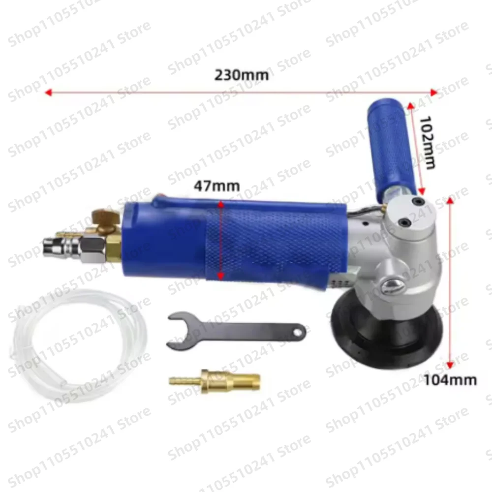 SM100 Water Injection Pneumatic Sander 4 Inch Water Mill Wet Polisher for Marble Quartz Granite Stone Polishing