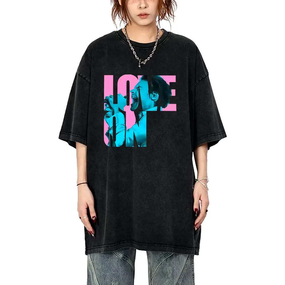 

Kiss All The Time Disco Occasionally Vintage Washed T-shirt Men Women Fashion Pop Music Streetwear Male Hip Hop Oversized Tshirt