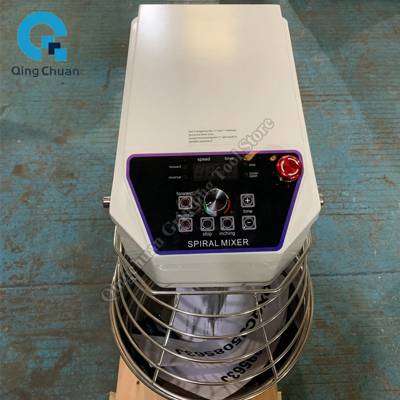 เครื่องผสมแป้งแบบเกลียว เครื่องผสมอาหารในโรงอาหาร เครื่องนวดแป้งแบบสองทางขนาดเล็ก เครื่องผสมแป้งแบบเกลียวเสียงเบา