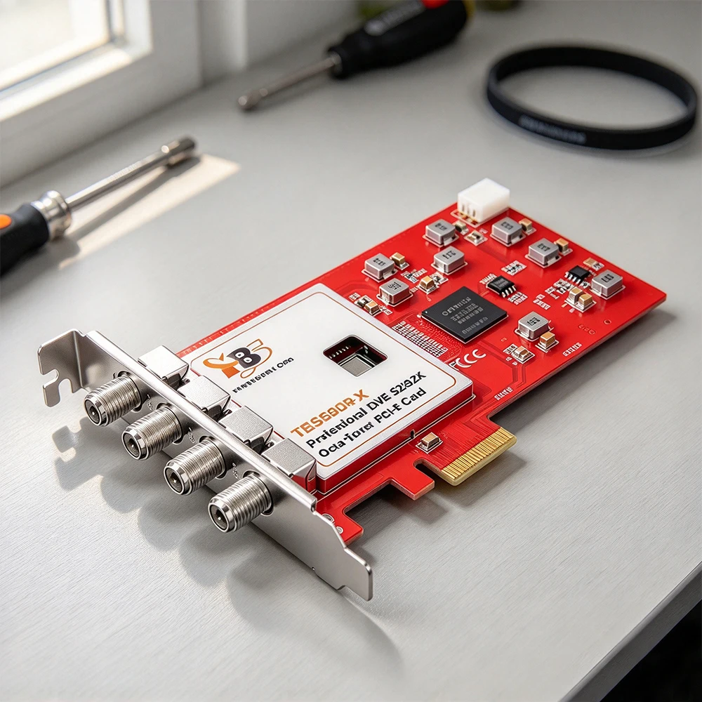 V2 TV Tuner Card: DVB-S2 PCIe Demodulator Card for Digital Signal Acquisition on Computers