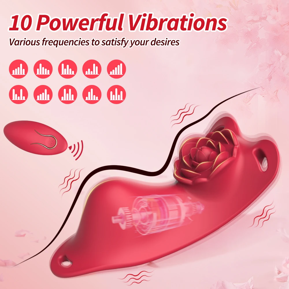 Thong Panty Wearable Vibrator Mini Butterfly Masturbator Clitoral Stimulator 9 Vibration Modes Adult Sex Toys for Couples