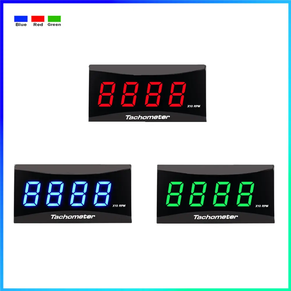 Koso Motorcycle Mini RPM Meter Digital Square LCD Display Tach Hour Meter Tachometer Universal Gauge for BMW YAMAHA KAWASAKI