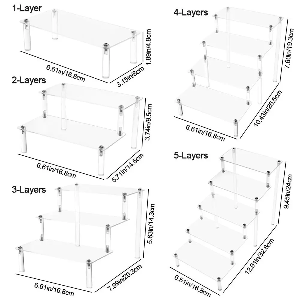 رف عرض نظارات شمسية أكريليك جديد متعدد الطبقات حامل نظارات شفاف رف تخزين النظارات المتين
