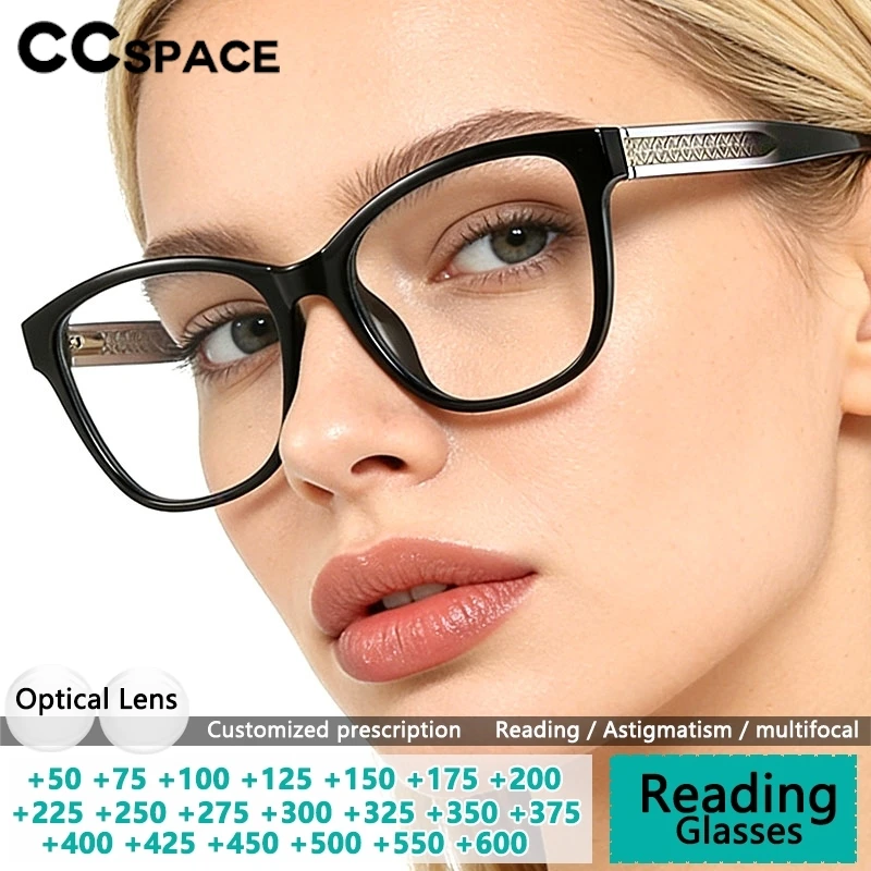 

Оправы для очков CCspace с защитой от синего света, женские очки для чтения, модные женские очки для близорукости, оптические линзы с диоптриями