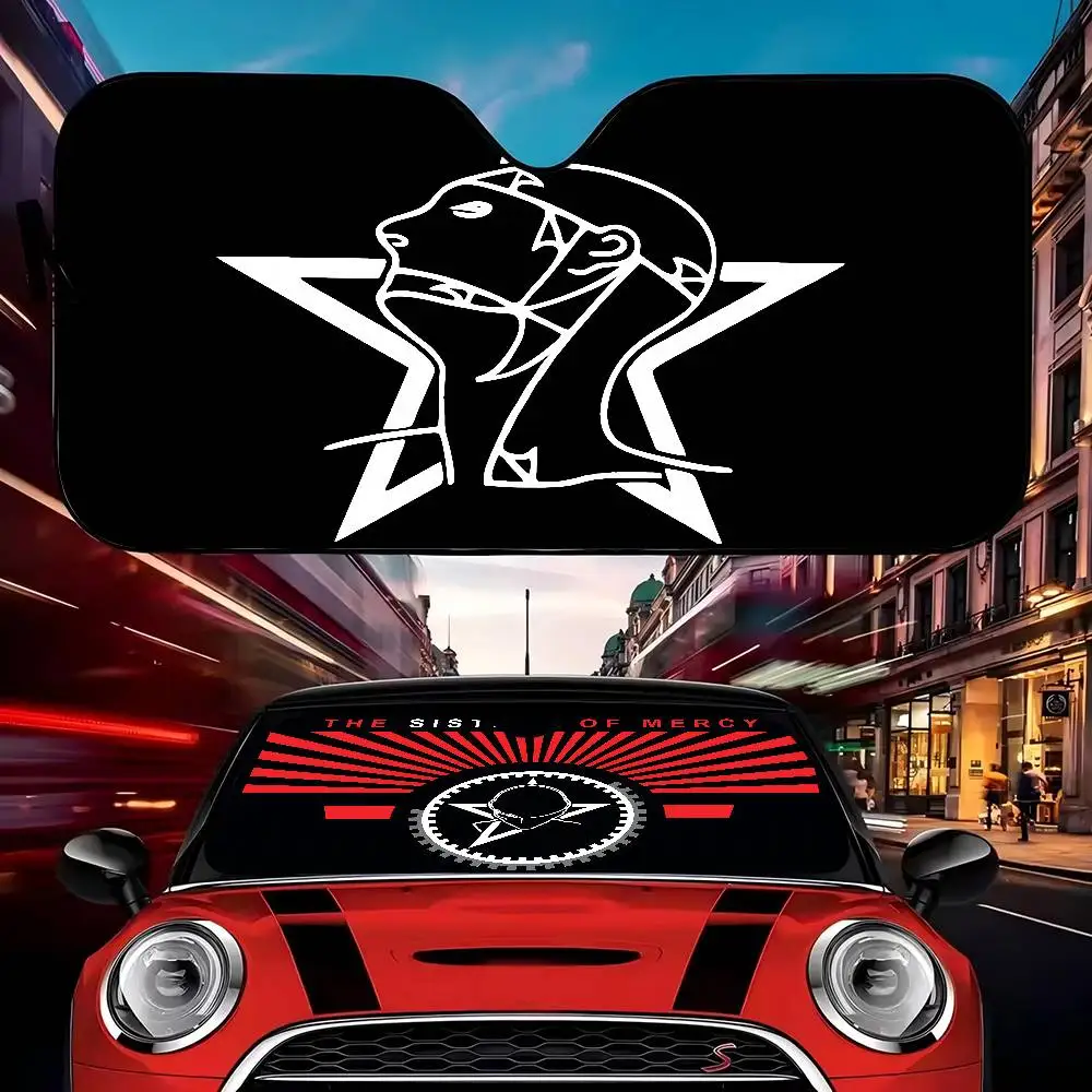 The Sisters Of Mercy Band Car Window Sun Shade Windshield Anti-UV Protection Front Rear Windshield Block Cover Visor