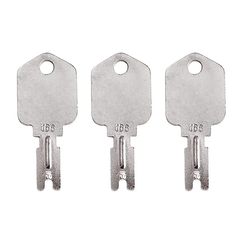 

Ignition Keys 3 Pcs 6T-2663 A214062 KM31166P Compatible with Daewoo Skid Steers 430 440 450 Compatible with Polak 166