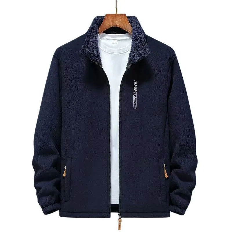 

Зимние утепленные флисовые куртки, теплое ветрозащитное пальто на молнии с несколькими карманами на молнии, уличные куртки больших размеров, верхняя одежда