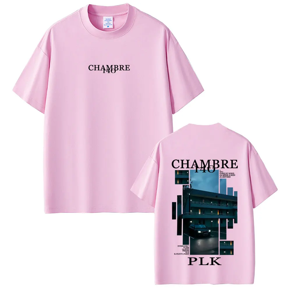 مغني الراب PLK Chambre 140 ألبوم الجرافيك التي شيرت الصيف الرجال النساء الهيب هوب موضة موسيقى البوب تي شيرت الذكور خمر المتضخم الشارع الشهير