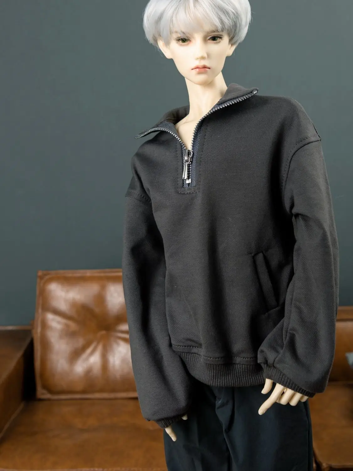 جديد BJD ملابس الطفل القطن CD الجيل الثاني حجم الجسم 4 دقائق 68 73 id75 77 Zhuang Shu سترة رياضية بقلنسوة سستة 4 ألوان #5